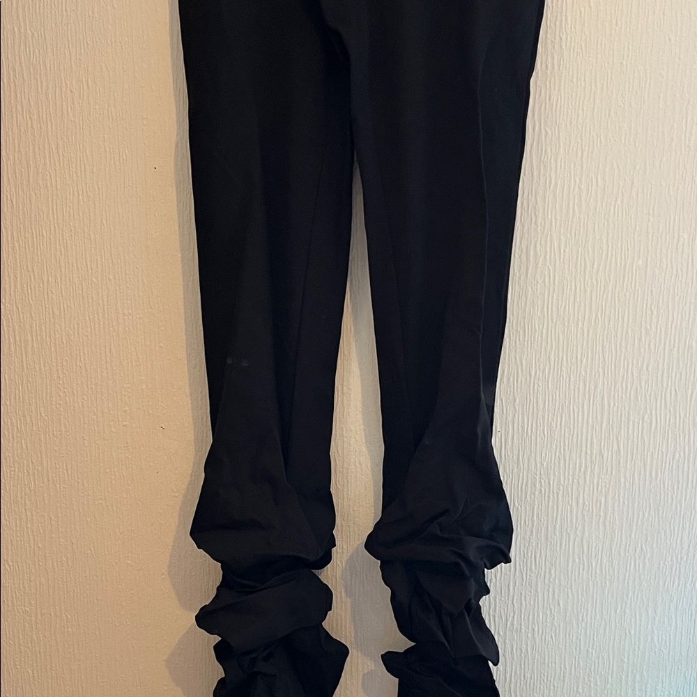 Black Ruched Pants